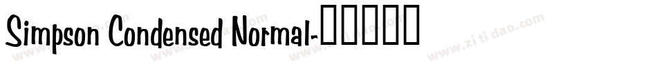 Simpson Condensed Normal字体转换